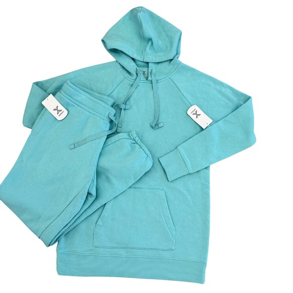 Xersion Hoodie Sweatpants Set Aqua Ocean Studio Small - Picture 1 of 11